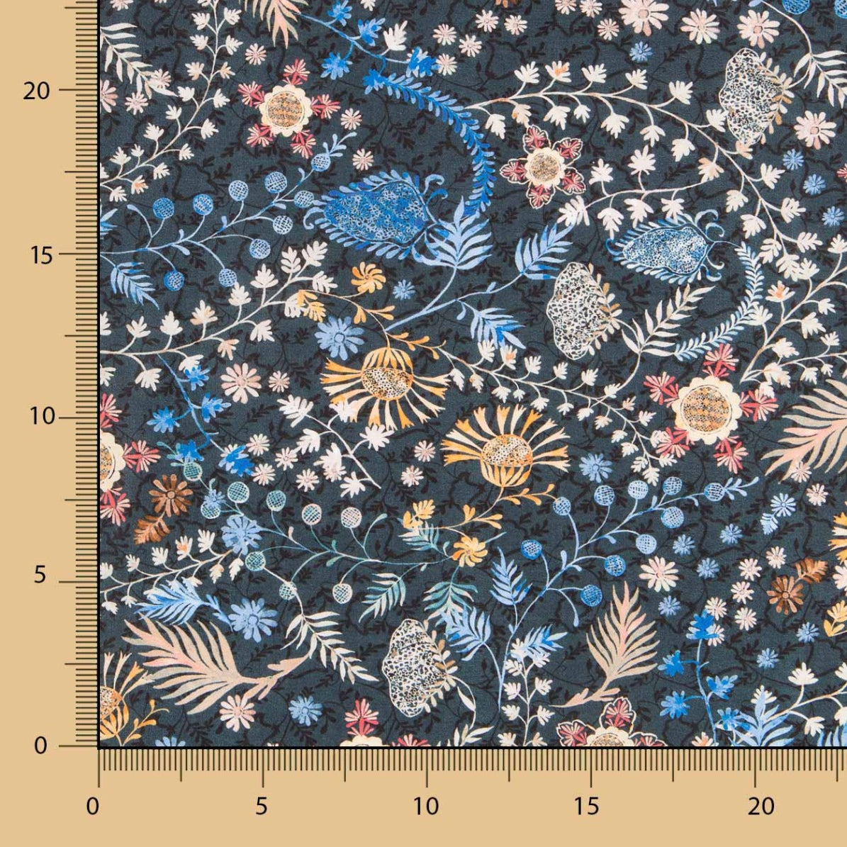 Tecido Liberty Bosque Azul - Ribes y Casals