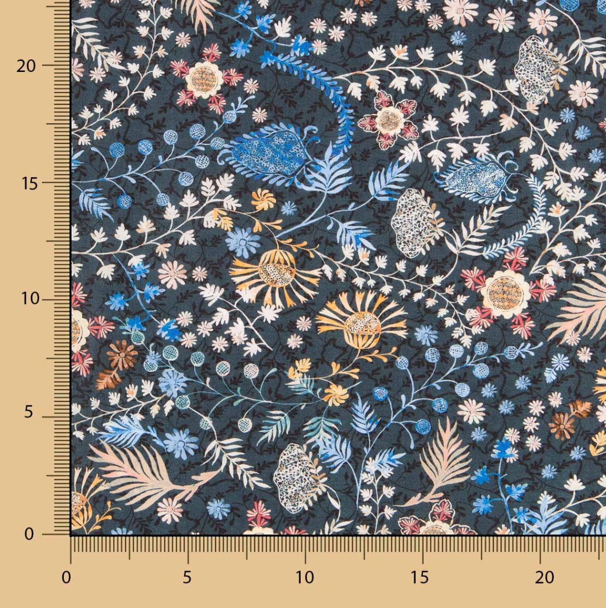 Tecido Liberty Bosque Azul - Ribes y Casals