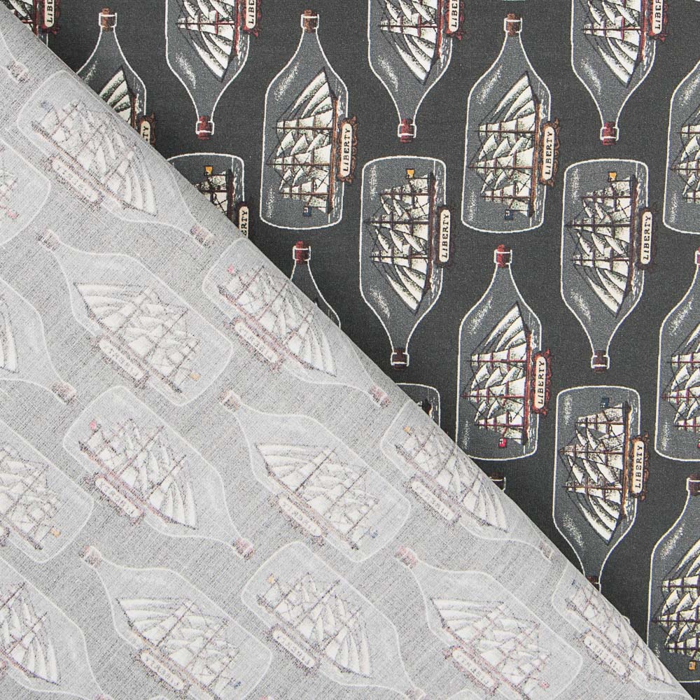 Tecido Liberty Barco Garrafa - Ribes y Casals