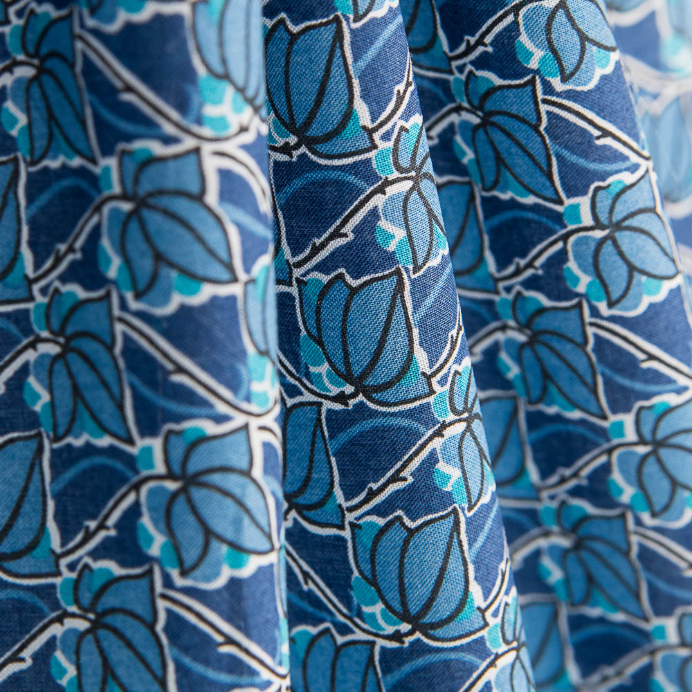 Tecido Liberty Flor Azulão - Ribes y Casals