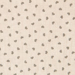 Linho Estampado Corações Cinzento - Ribes y Casals