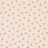 Linho Estampado Corações Rosa Pastel - Ribes y Casals