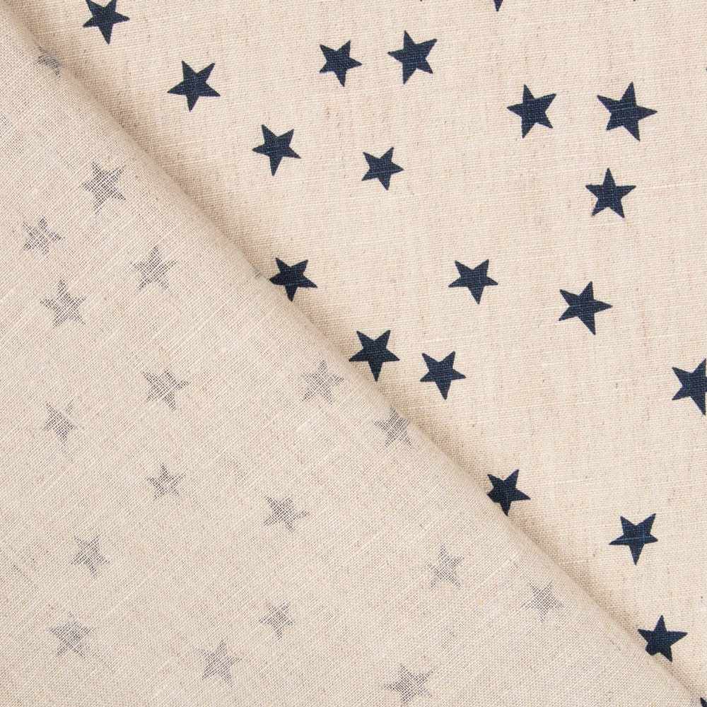 Linho Estampado Estrelas Azul - Ribes y Casals