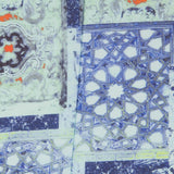 Linho Estampado Étnico Turquesa - Ribes y Casals