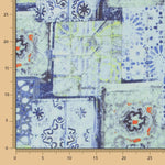 Linho Estampado Étnico Turquesa - Ribes y Casals