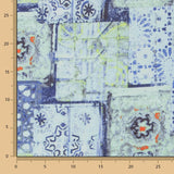 Linho Estampado Étnico Turquesa - Ribes y Casals