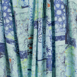 Linho Estampado Étnico Turquesa - Ribes y Casals