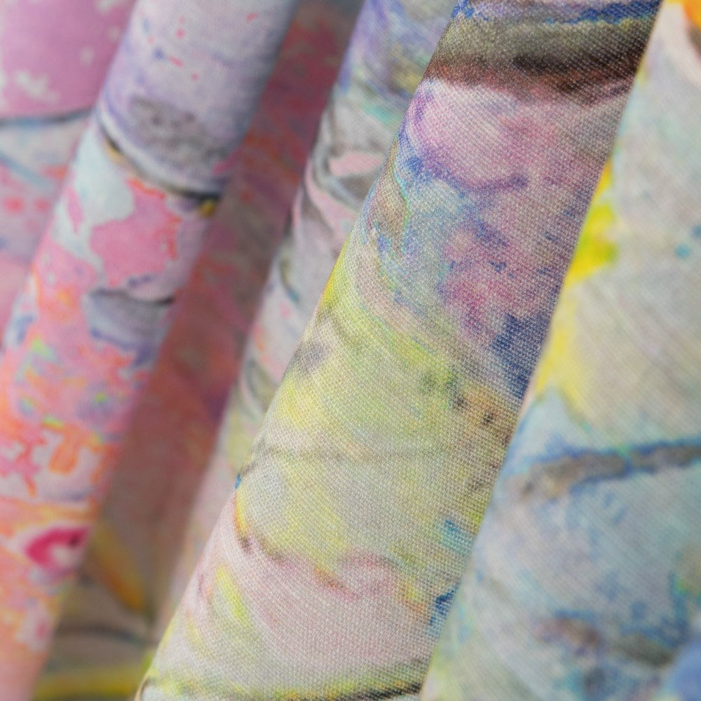 Linho Estampado Flores Multicolorido - Ribes y Casals