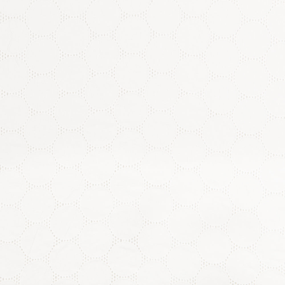 Linho Bordado Geométrico Branco - Ribes y Casals