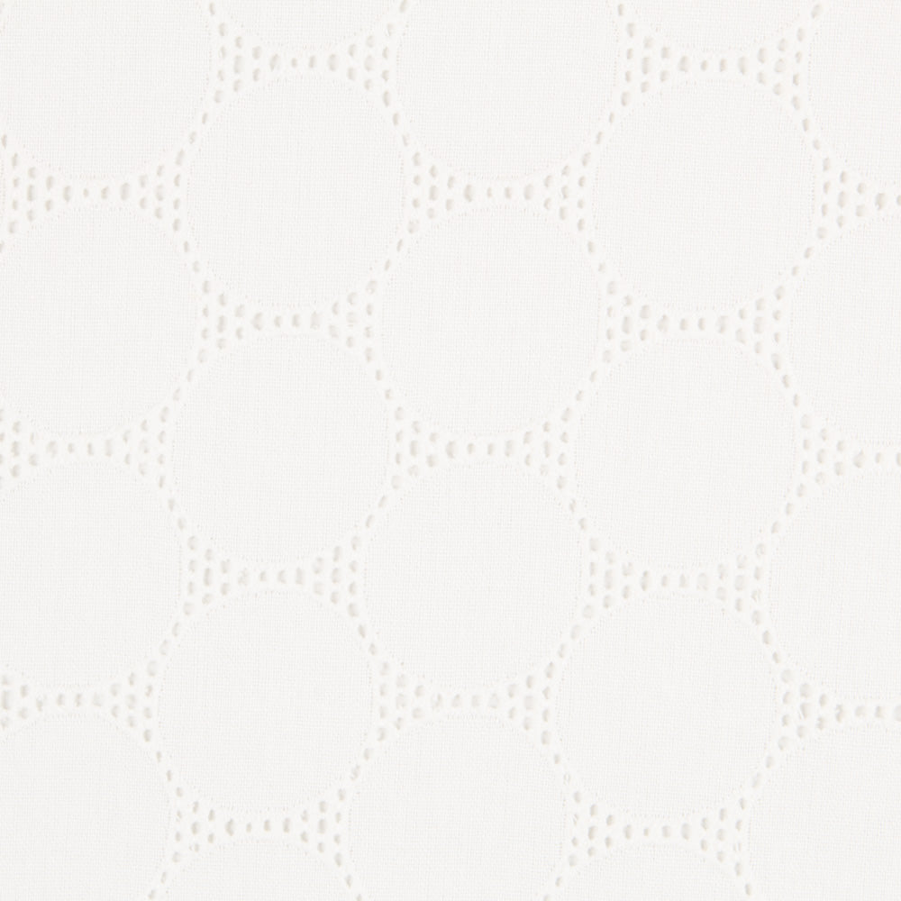 Linho Bordado Geométrico Branco - Ribes y Casals