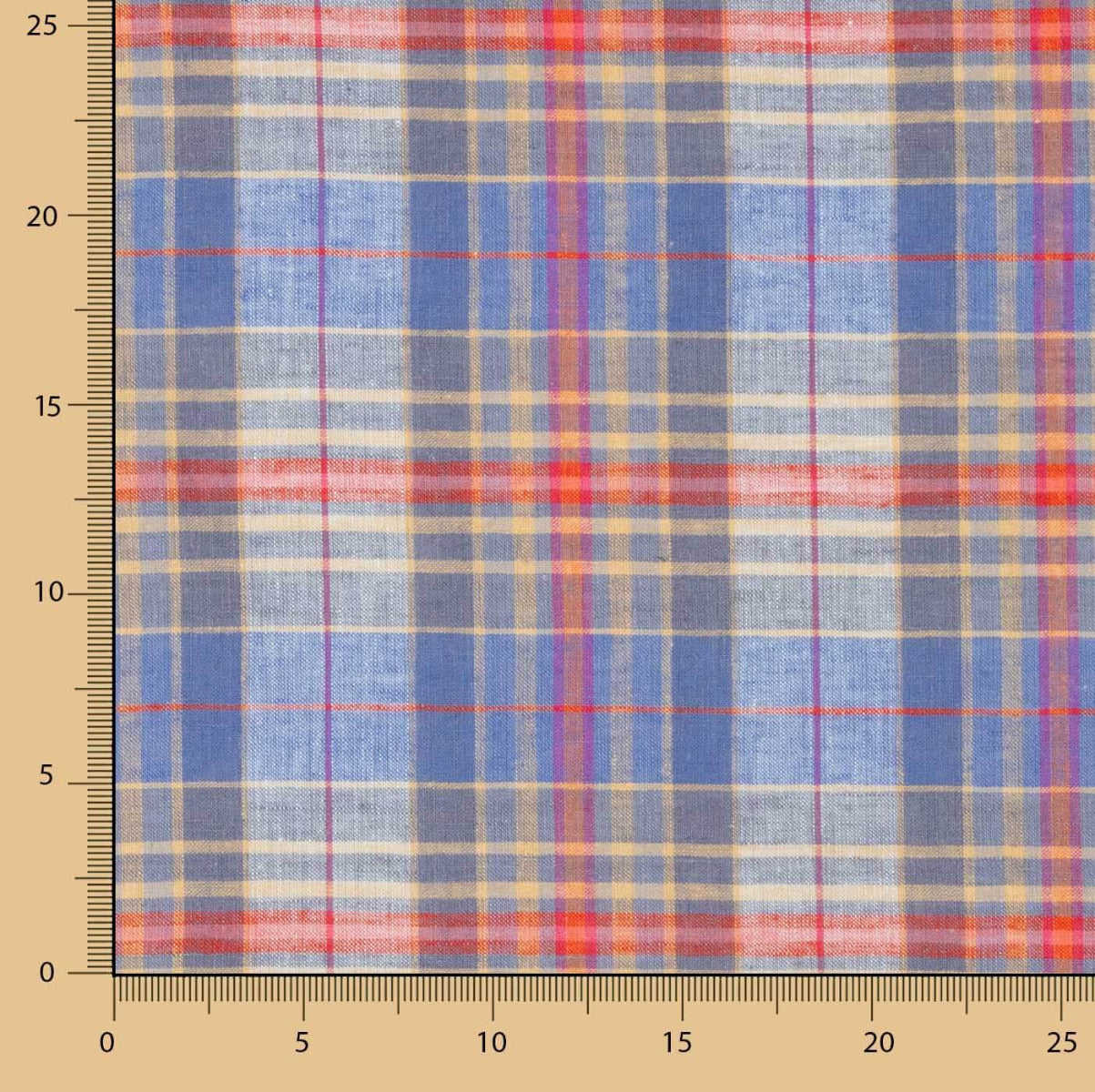 Linho Viscose Xadrez Lavanda - Ribes y Casals