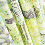 Linho Estampado Étnico Verde - Ribes y Casals