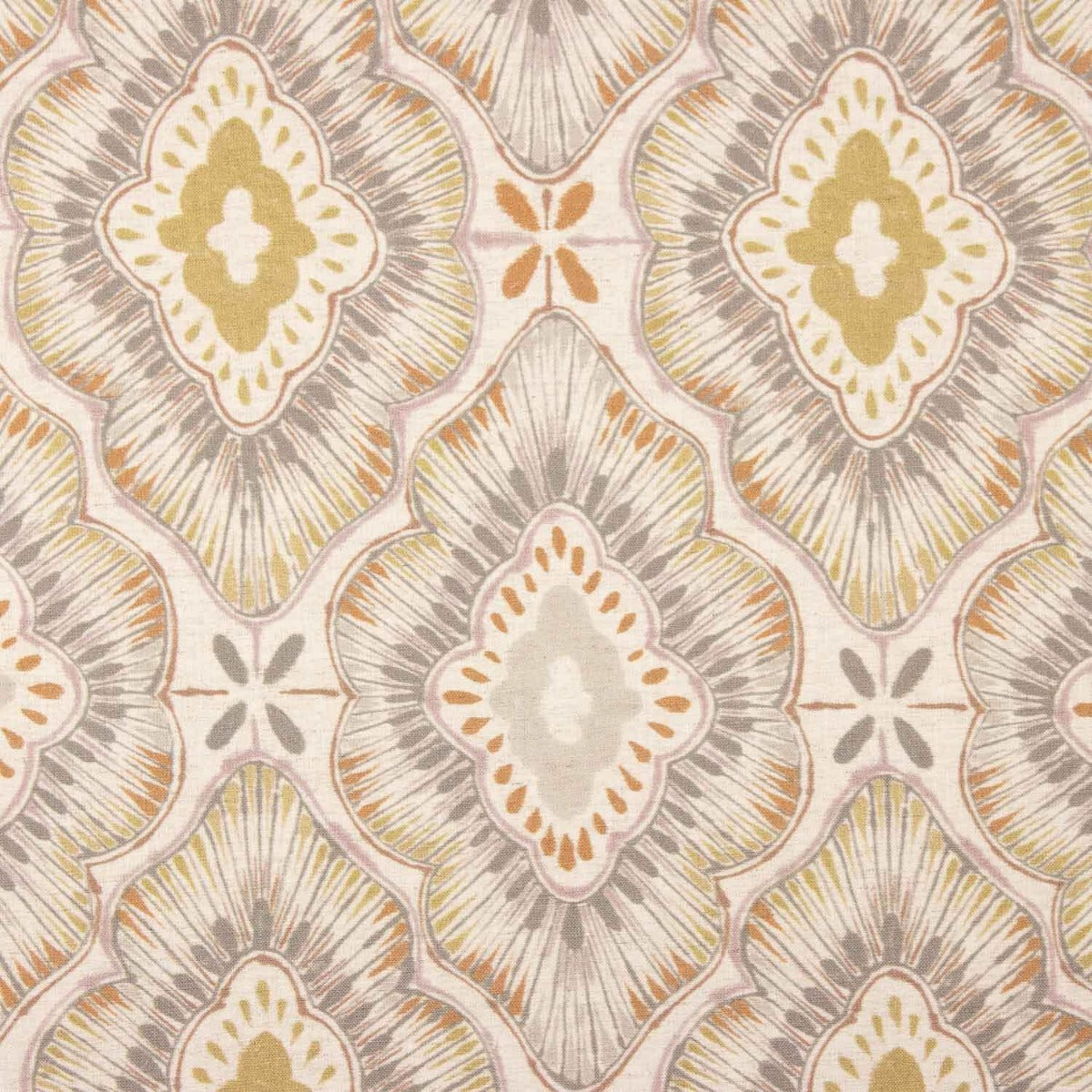 Linho Grosso Estampado Floral Telha - Ribes y Casals