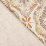 Linho Grosso Estampado Floral Telha - Ribes y Casals