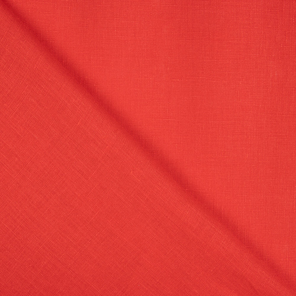 Retal Lino Lavado Rojo 150x140 cm. - Ribes y Casals