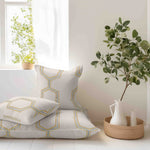 Linho Rústico Grosso Bordado Hexa - Ribes y Casals