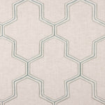 Linho Rústico Grosso Cinza Claro Bordado Hexa - Ribes y Casals