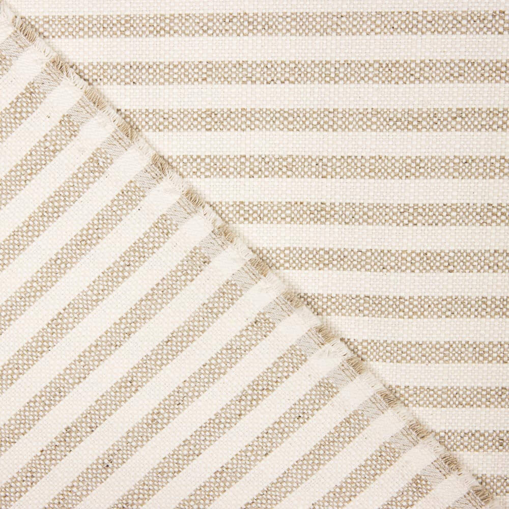 Linho Rústico Estofos Mini Listra Cru - Ribes y Casals