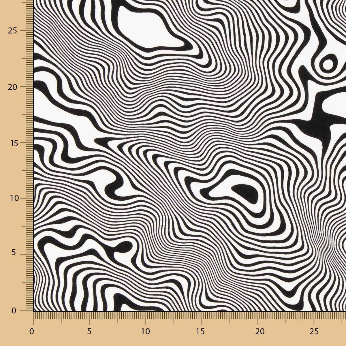 Lino Viscosa Abstracto Blanco - Ribes y Casals