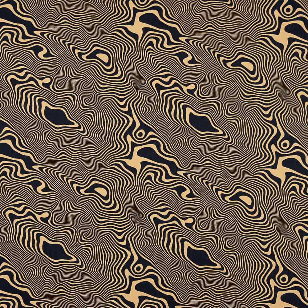 Lino Viscosa Abstracto Camel - Ribes y Casals