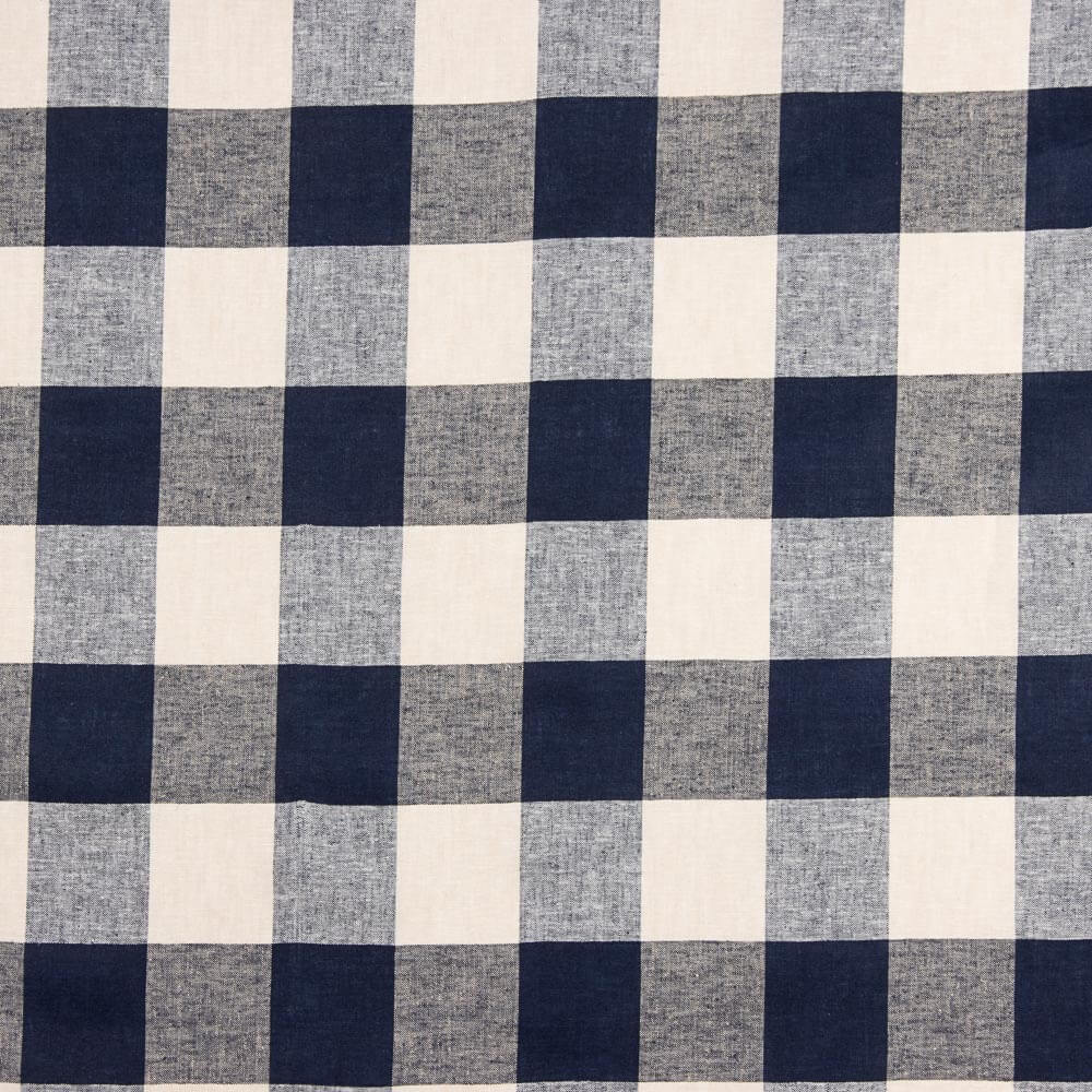 Linho Viscose Xadrez Azul - Ribes y Casals