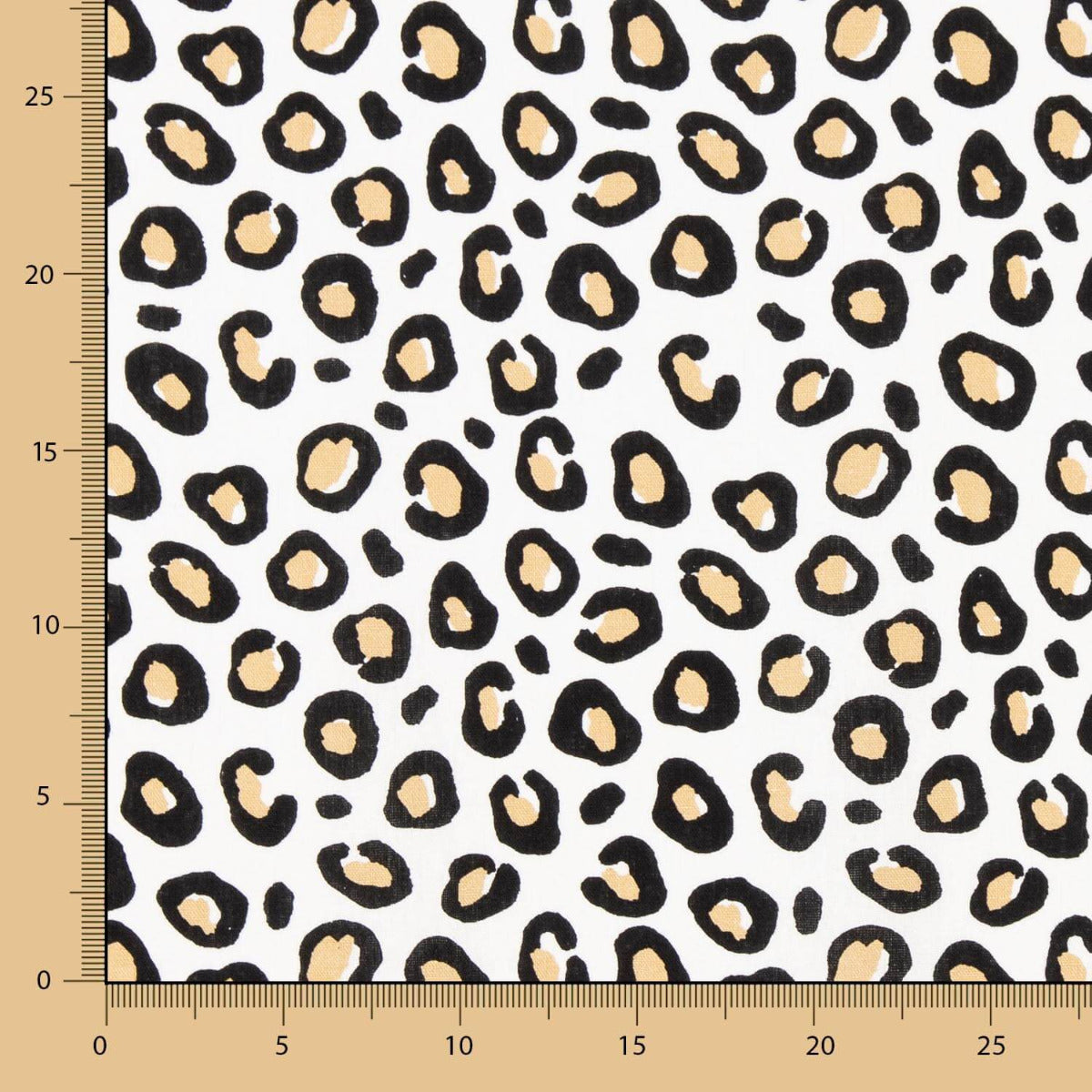 Linho Viscose Leopardo Branco - Ribes y Casals