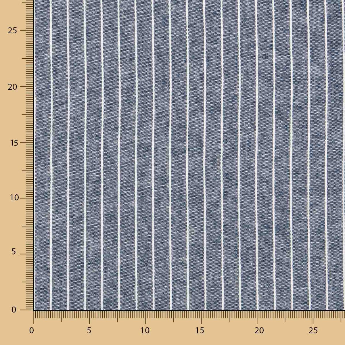 Lino Viscosa Oxford Raya Azul - Ribes y Casals