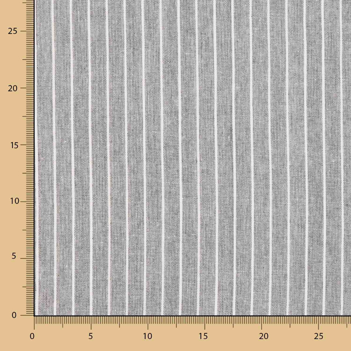 Linho Oxford Viscose Listrado Cinza Claro - Ribes y Casals