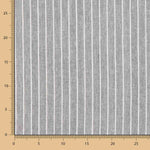 Retal Lino Viscosa Oxford Rayado Gris Claro 90x140 cm - Ribes y Casals