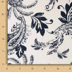 Algodão Linho Estampado Caxemira Azul-marinho - Ribes y Casals
