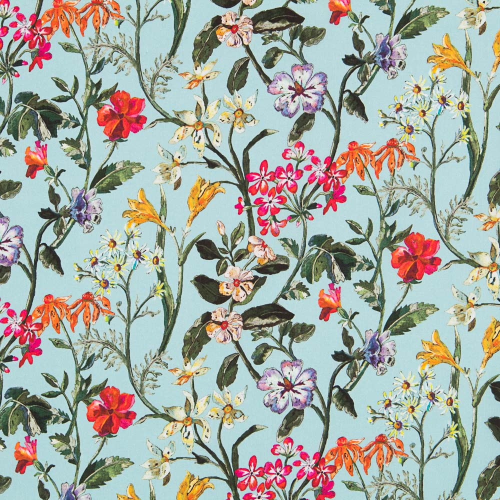 Algodão Liberty London Flor Azulão - Ribes y Casals