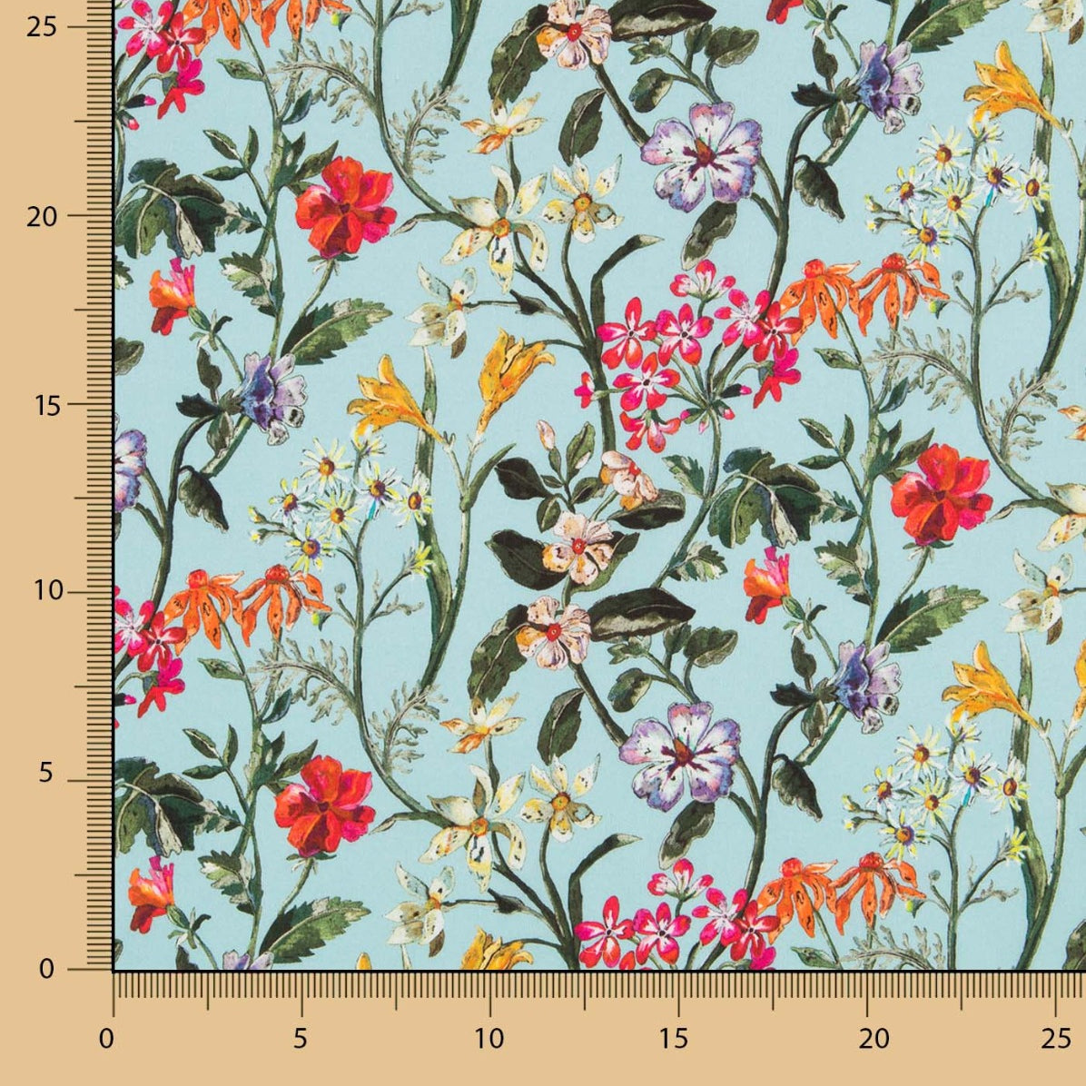 Algodão Liberty London Flor Azulão - Ribes y Casals