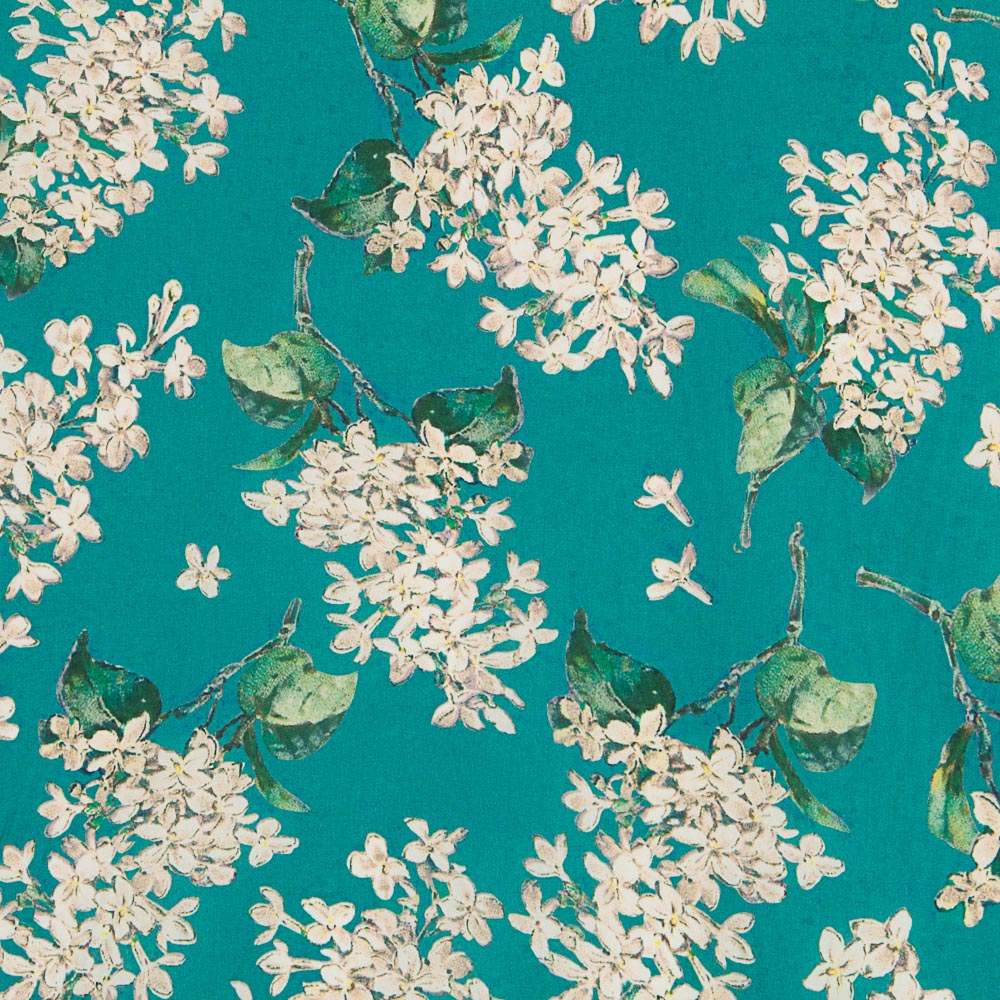Algodão Liberty London Floral Turquesa - Ribes y Casals