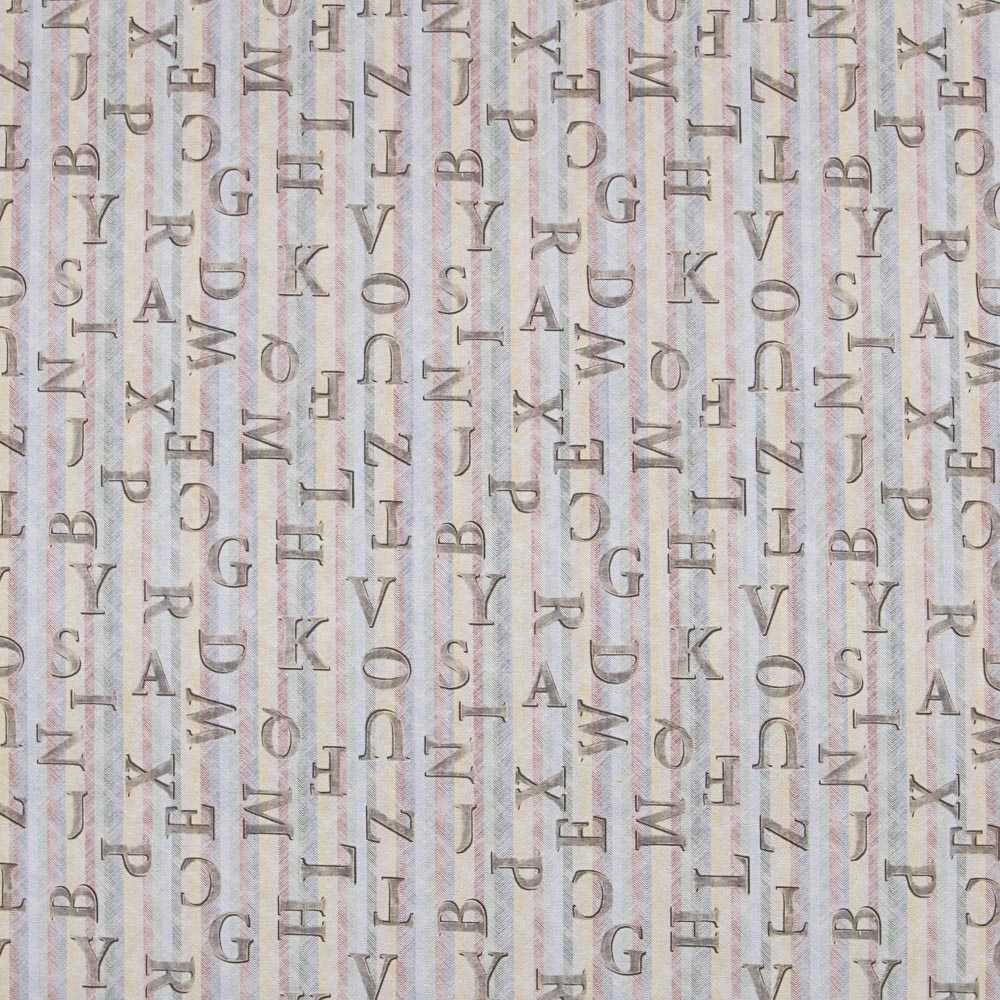 Tecido Lona Abecedário Colorido - Ribes y Casals