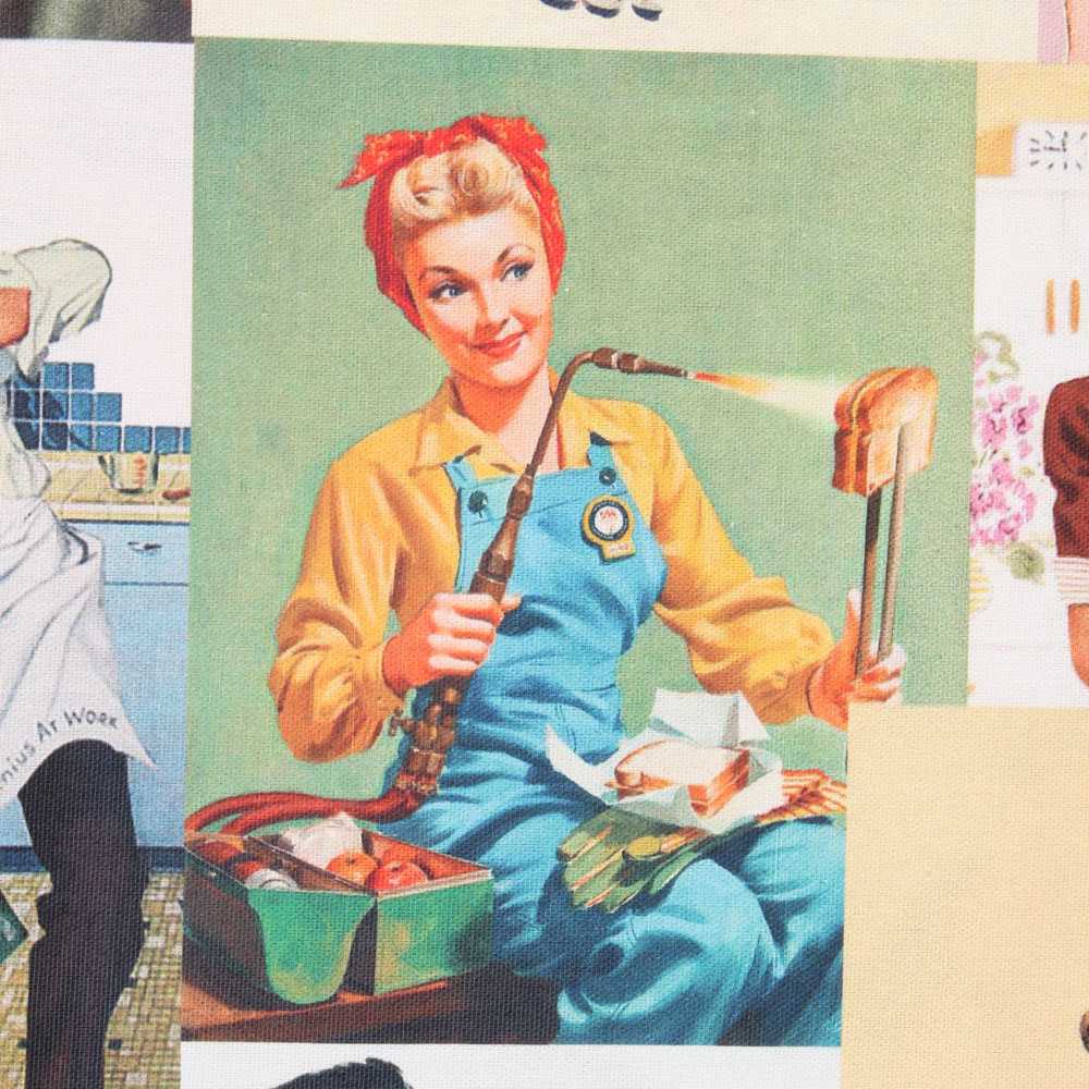 Lona de Algodão Estampada 50&#39;s - Ribes y Casals