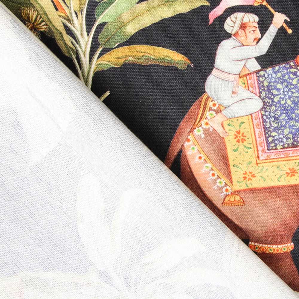 Lona de Algodão Filipinas Preta - Ribes y Casals