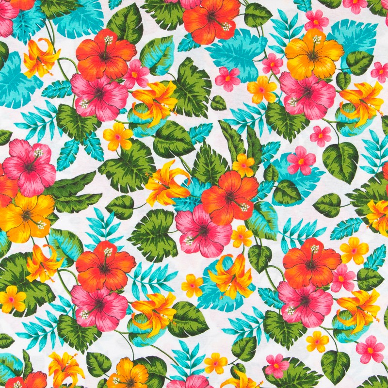 Lona Estampada Aloha Branca - Ribes y Casals