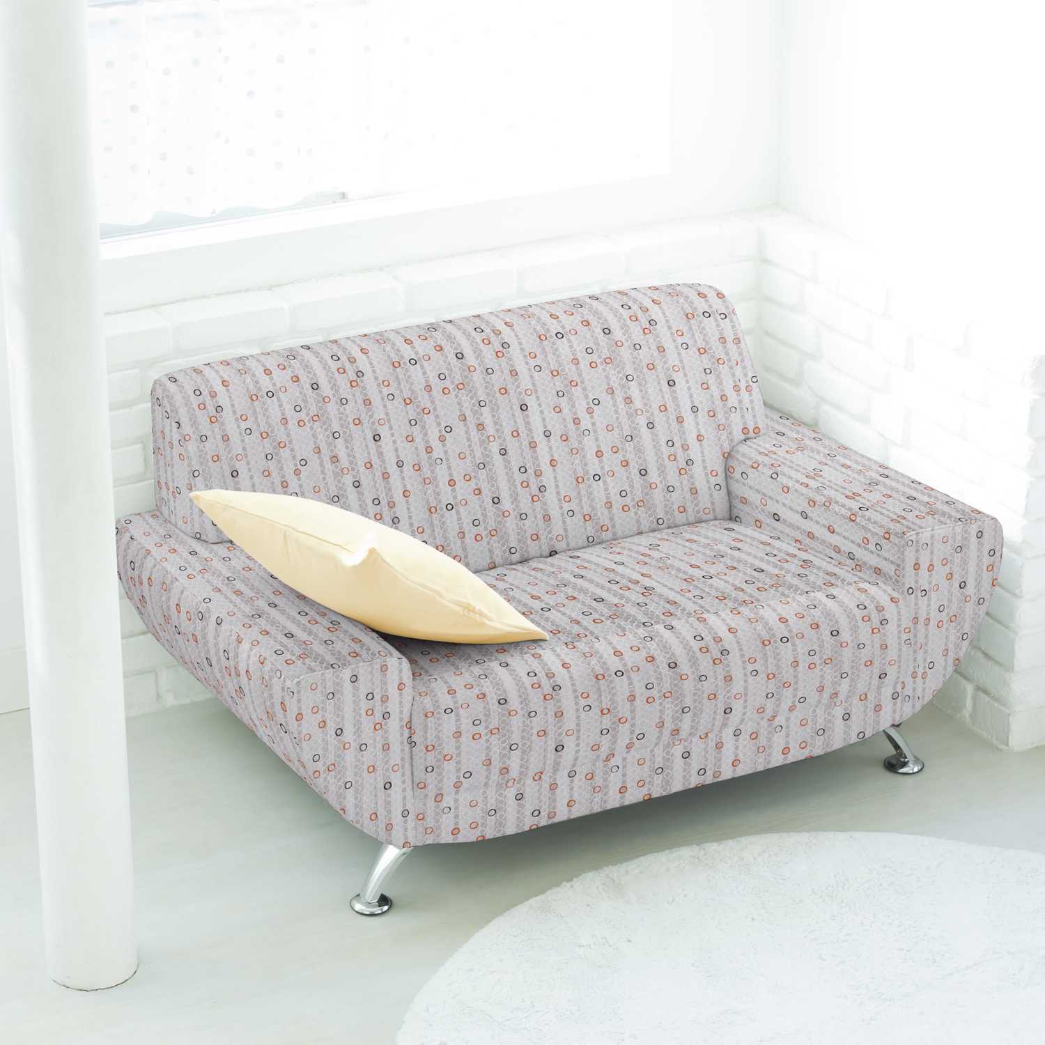 Tecido Lona Anéis Laranja - Ribes y Casals