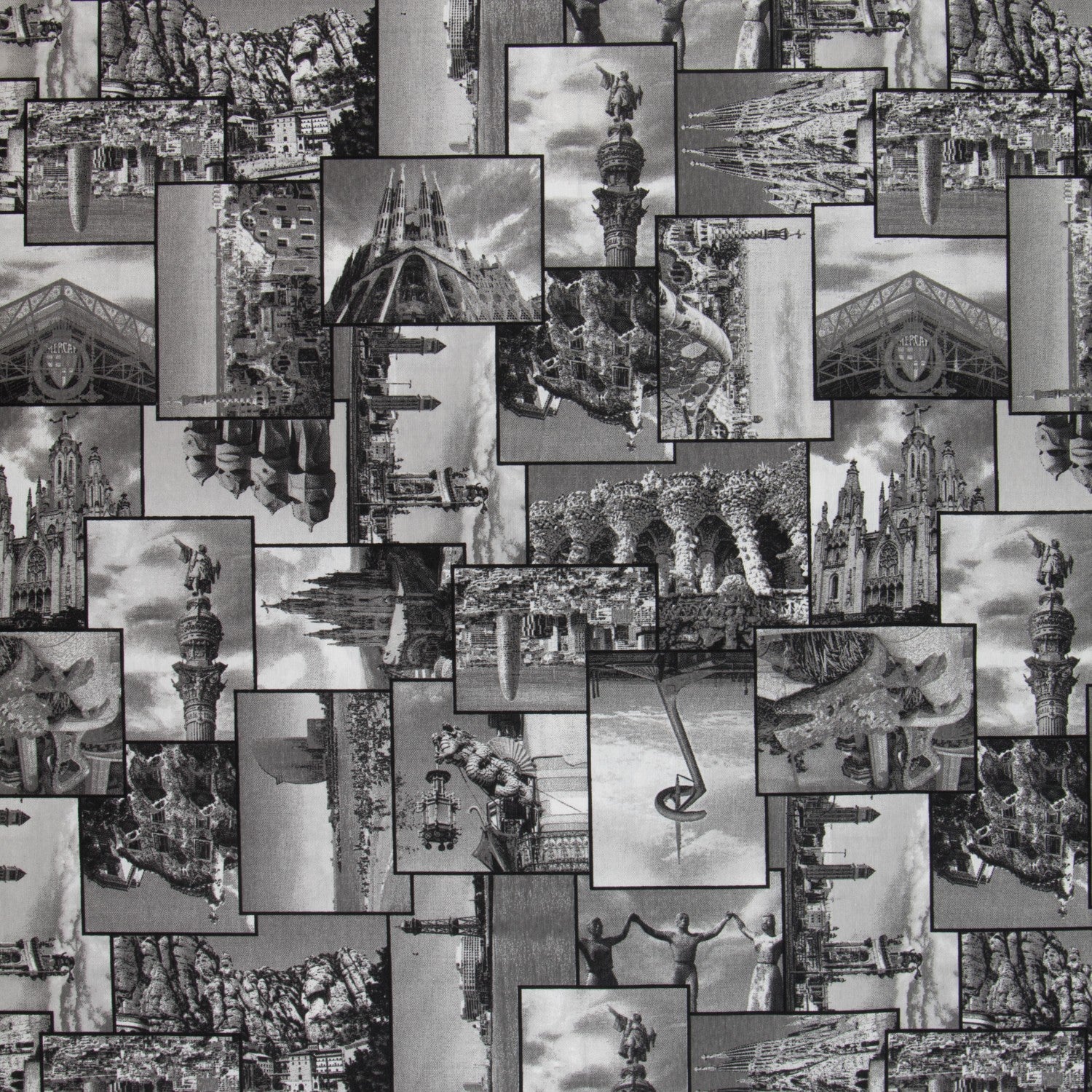 Lona Estampada Barcelona Cinza - Ribes y Casals