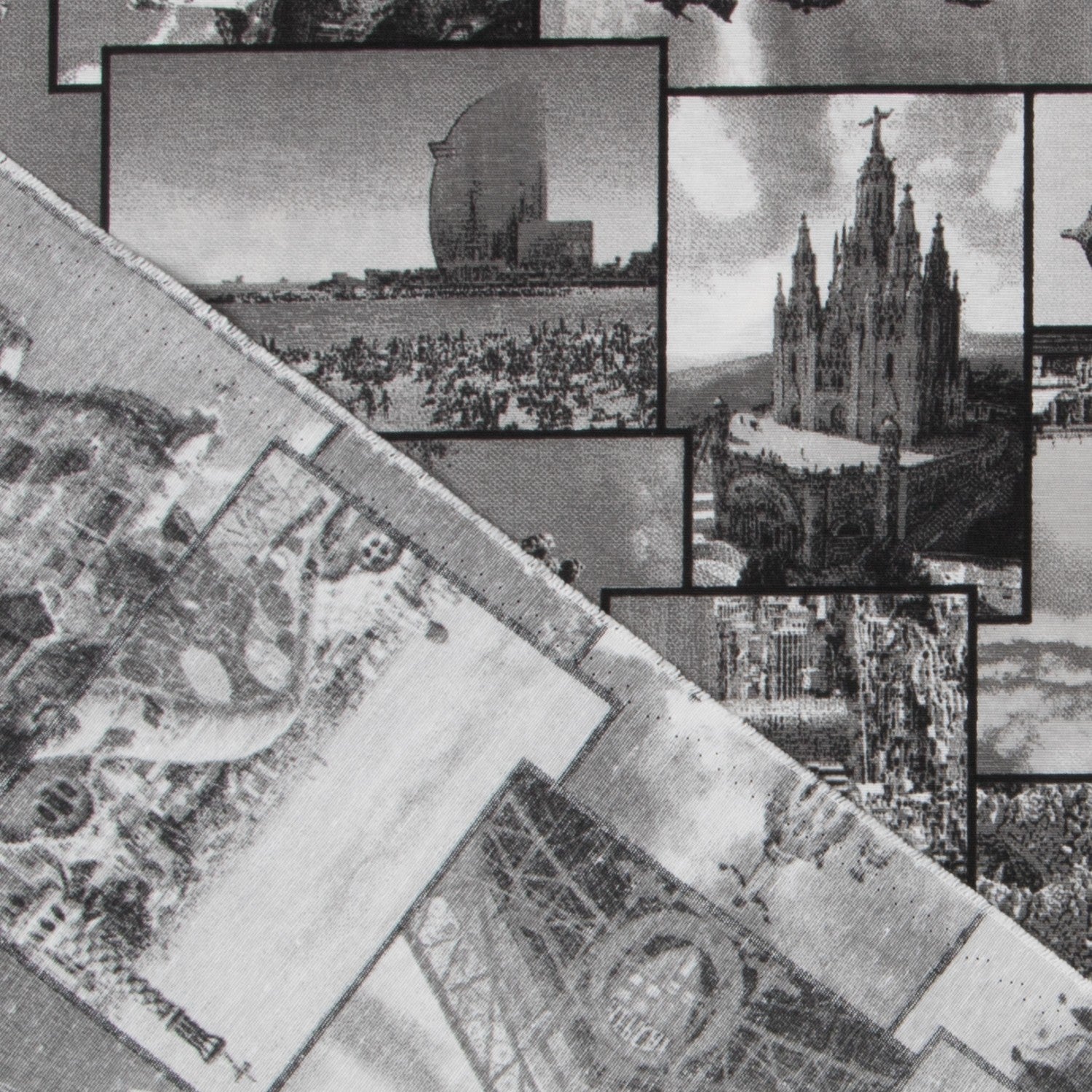 Lona Estampada Barcelona Cinza - Ribes y Casals