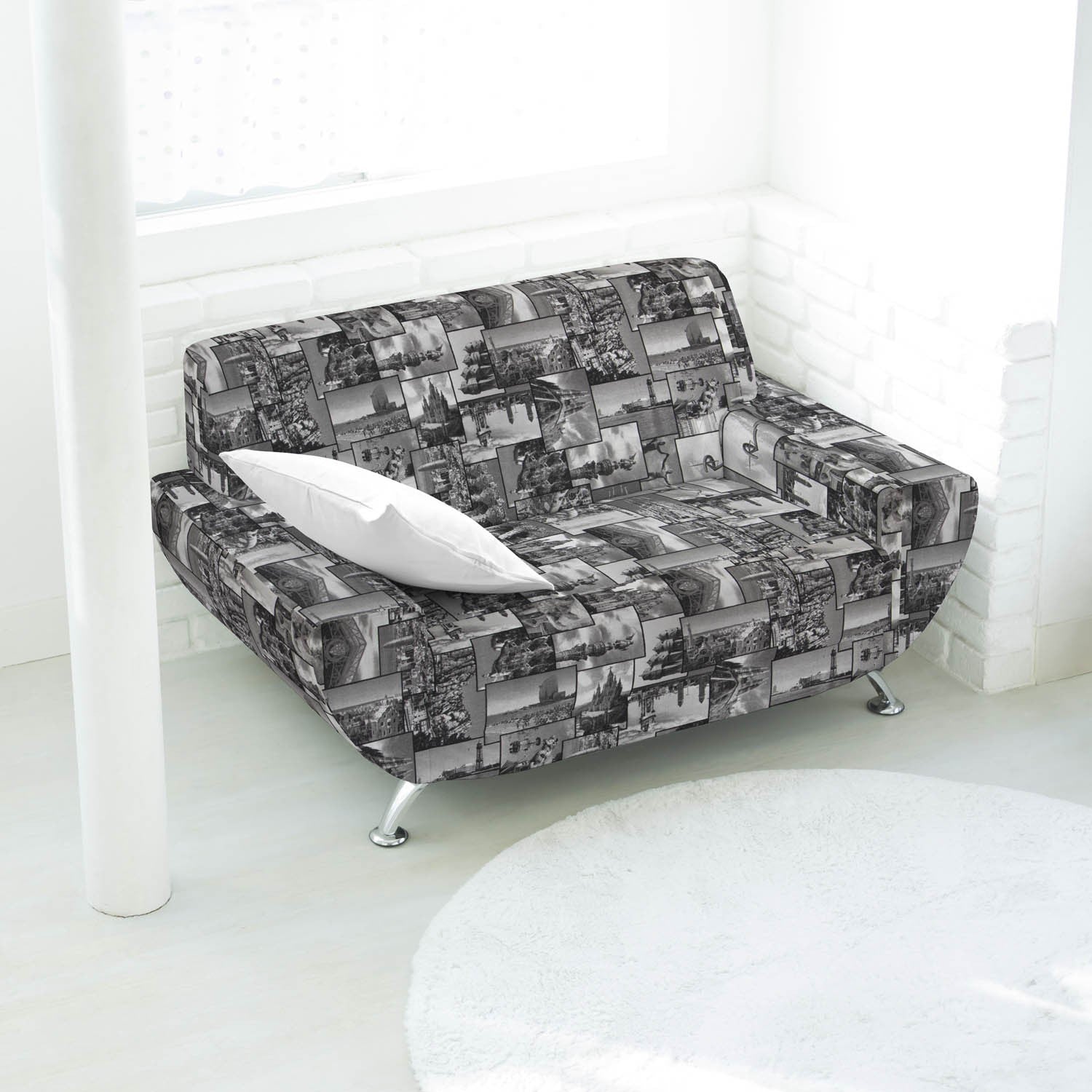 Lona Estampada Barcelona Cinza - Ribes y Casals