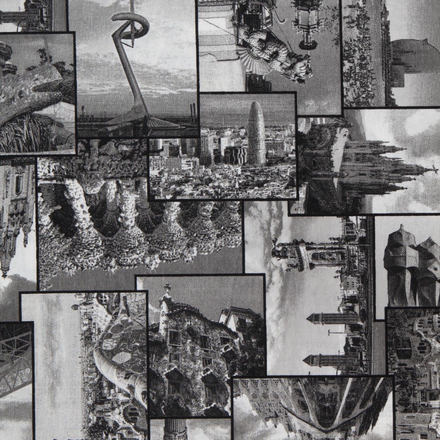 Lona Estampada Barcelona Cinza - Ribes y Casals