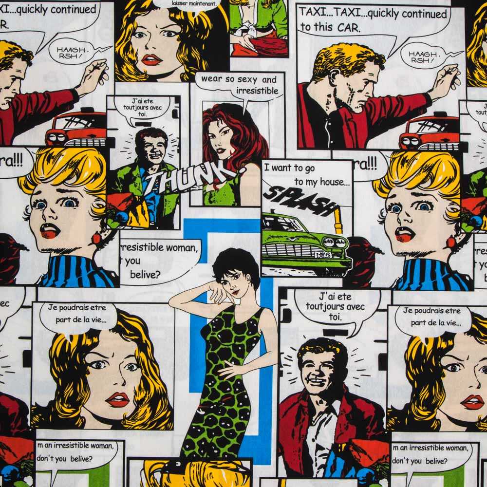 Lona Estampada Comic Colorida - Ribes y Casals