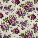Tecido Lona Rosas Lilás - Ribes y Casals