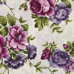 Tecido Lona Rosas Lilás - Ribes y Casals