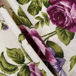 Tecido Lona Rosas Lilás - Ribes y Casals