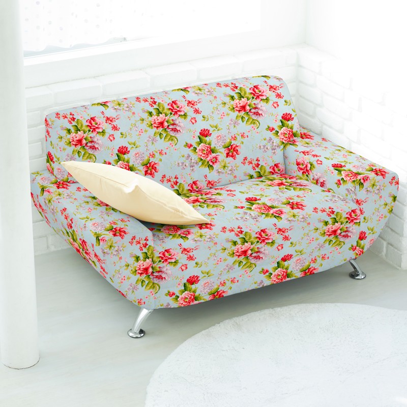 Lona Estampada Rosas Turquesa - Ribes y Casals