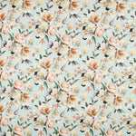 Tecido Lona Rosas Verde Água - Ribes y Casals