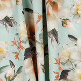 Tecido Lona Rosas Verde Água - Ribes y Casals