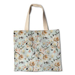 Tecido Lona Rosas Verde Água - Ribes y Casals